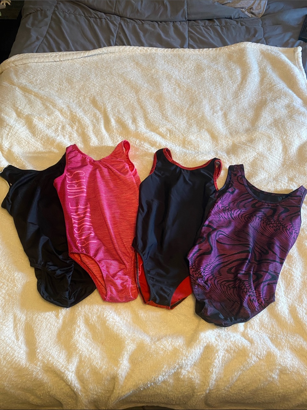 Girls' Athletic One-Piece Swimsuit in Pink and Black - Unbranded